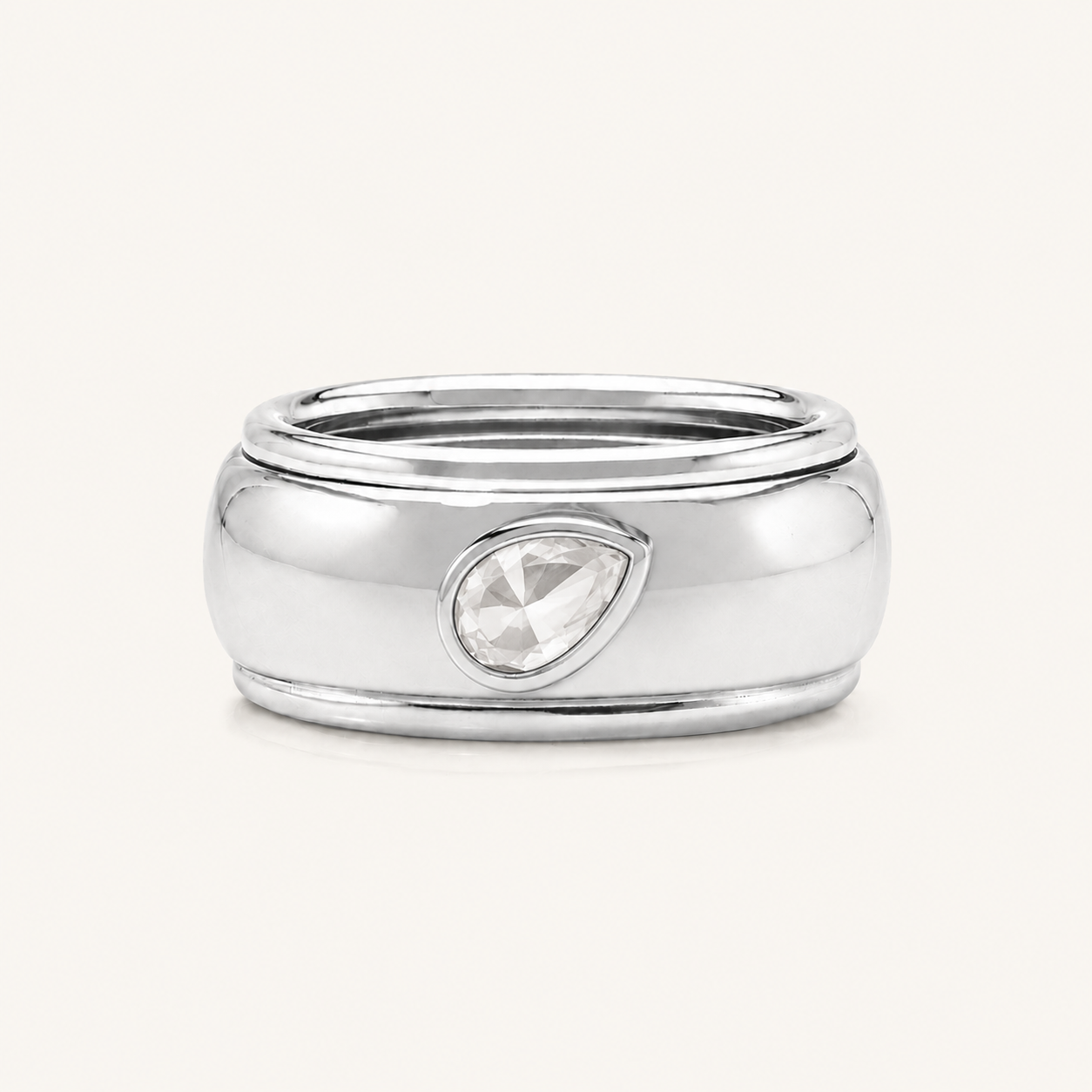 Celeste Pear Diamond Oura Companion Ring