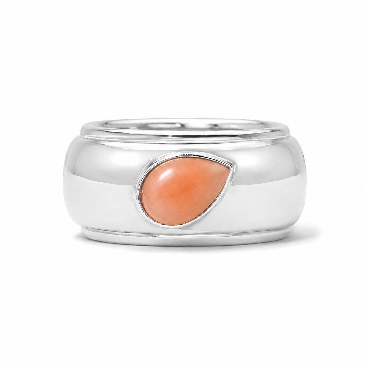 No. 2  Sterling Silver Bezel Set Oura Companion Ring