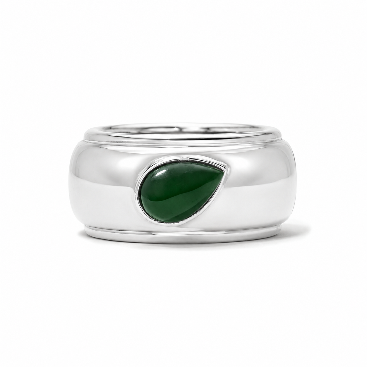 No. 2  Sterling Silver Bezel Set Oura Companion Ring