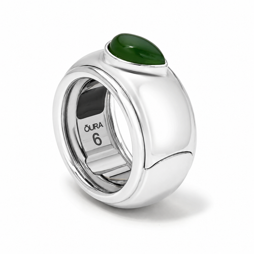 Celeste Pear Sterling Silver Oura Companion Ring