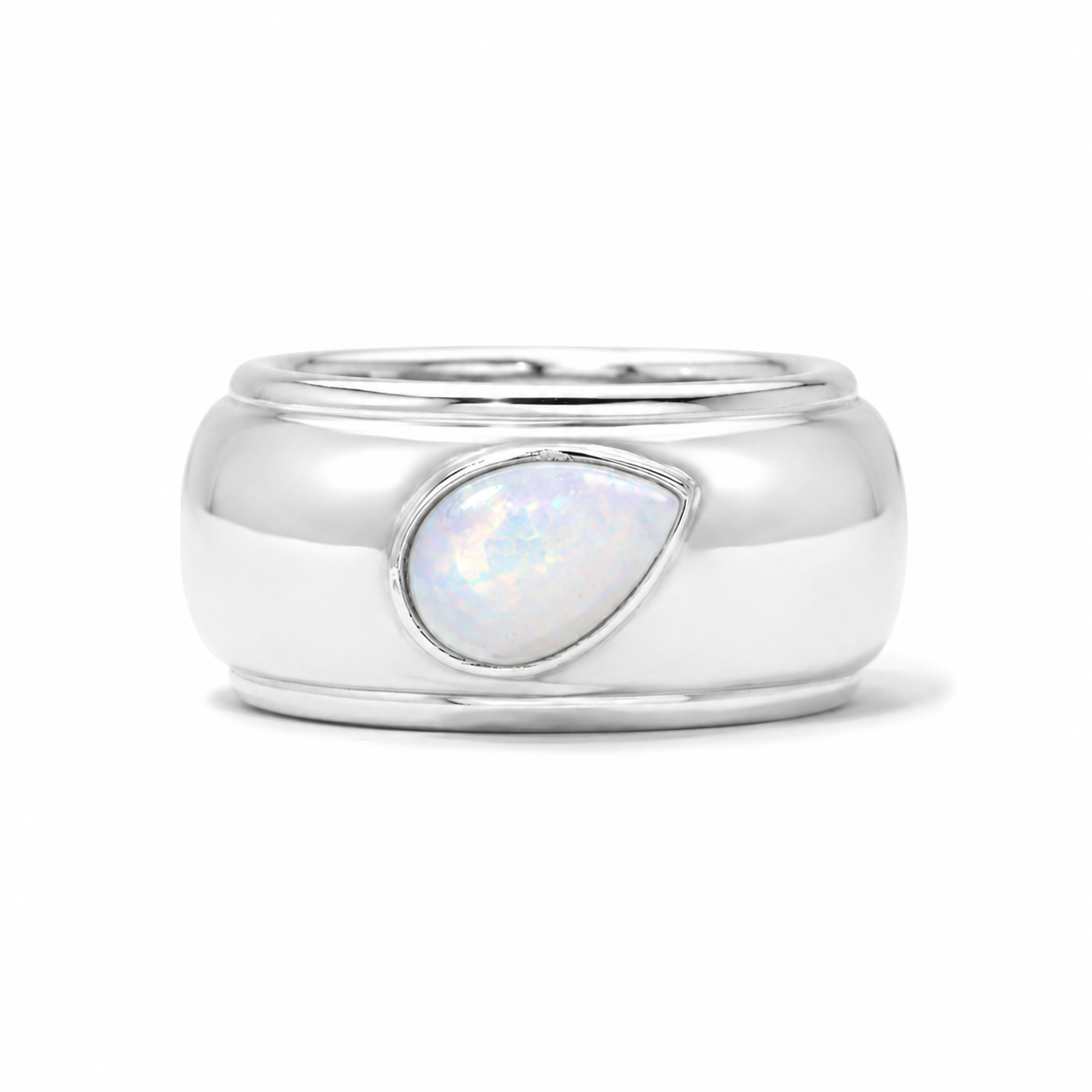 No. 2  Sterling Silver Bezel Set Oura Companion Ring