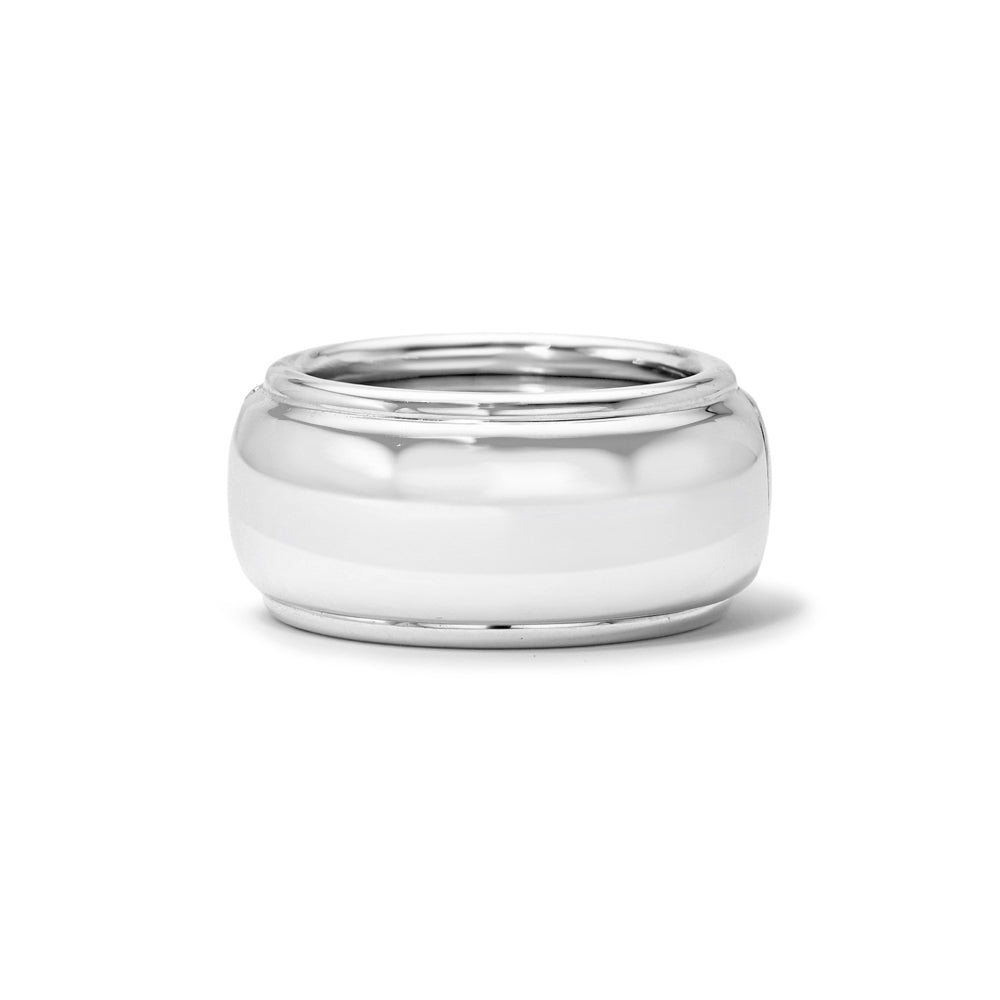 Sterling silver AUVEA two-band ring designed to cover and elevate the Oura Ring 4