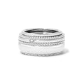 Auvea white gold stack ring Oura ring cover